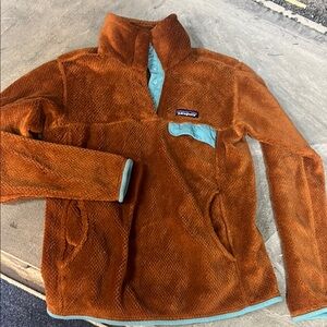 Patagonia Orange Fleece Pullover